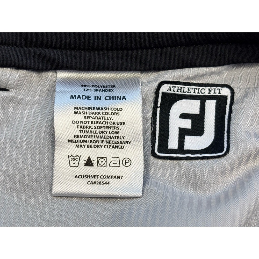 FootJoy FJ Performance Golf Pants Athletic Fit Black Men's Size 40x30 Stretch - Picture 3 of 12